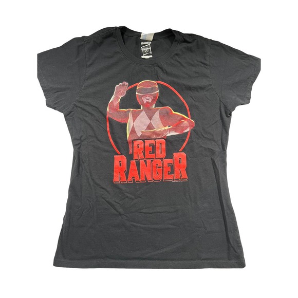 Red Ranger Power Rangers T-Shirt Fitted Women's Medium - Picture 1 of 4